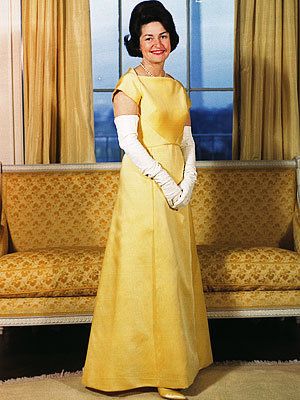 महिला Bird Johnson, John Moore, 1963, Inaugural Gown