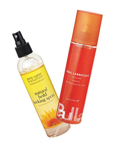 जेन Carter Solution Natural Hold Locking spray; Paul Labrecque Volume Finish All Day Hold hair mis