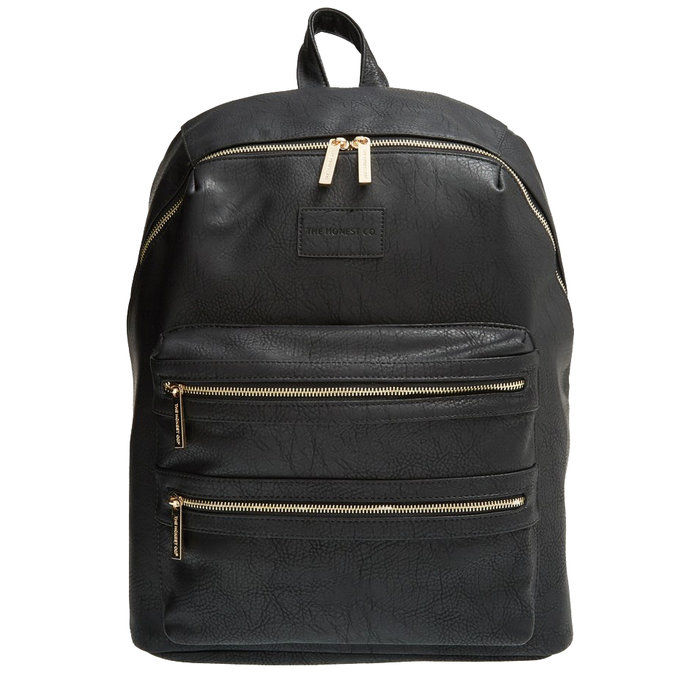 'City' Faux Leather Diaper Backpack 