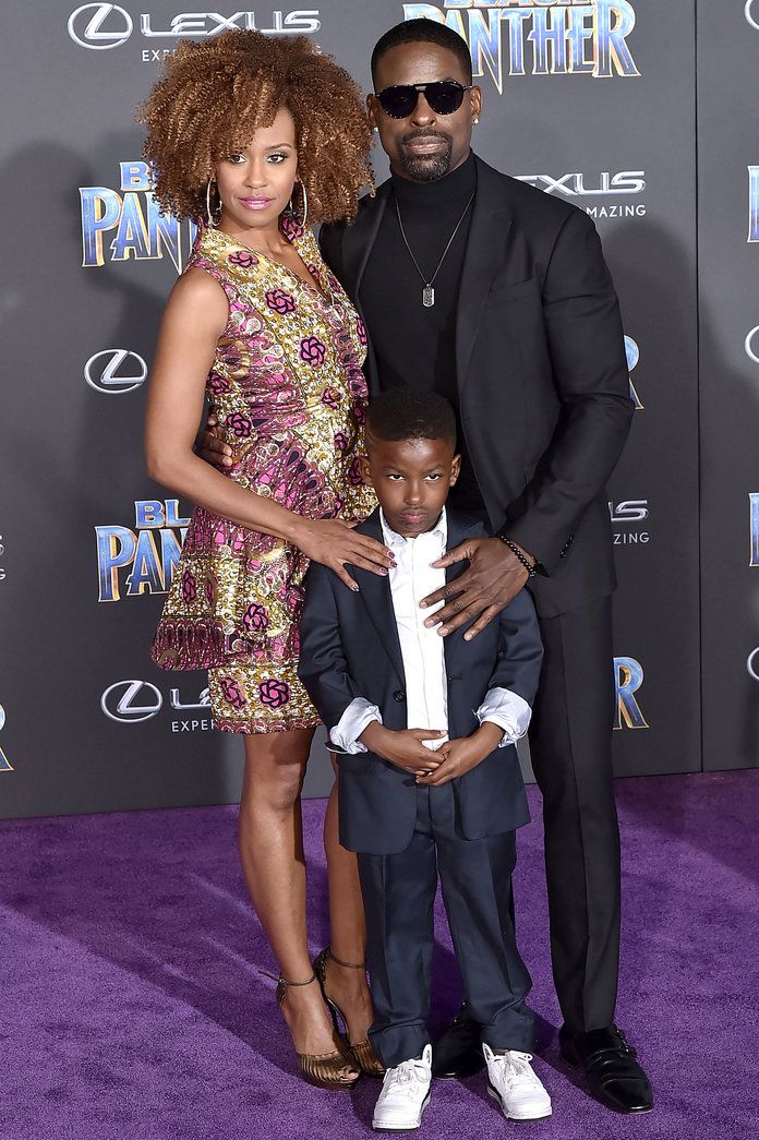 रयान Michelle Bathe, Sterling K. Brown, and son Andrew Brown