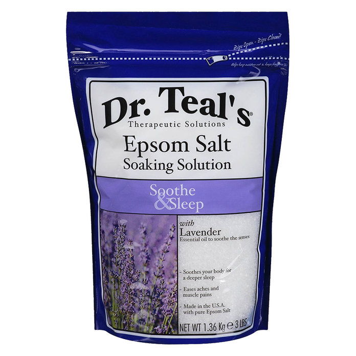 डॉ Teal's Epsom Salt Soothe and Sleep Lavender Soaking Solution 