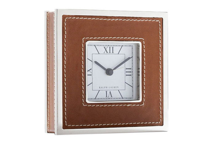 राल्फ Lauren Leather-Trim Fulton Clock 