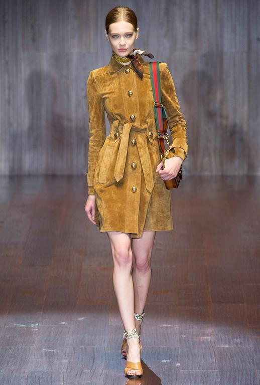 กุชชี่ SS15 Suede Shirtdress