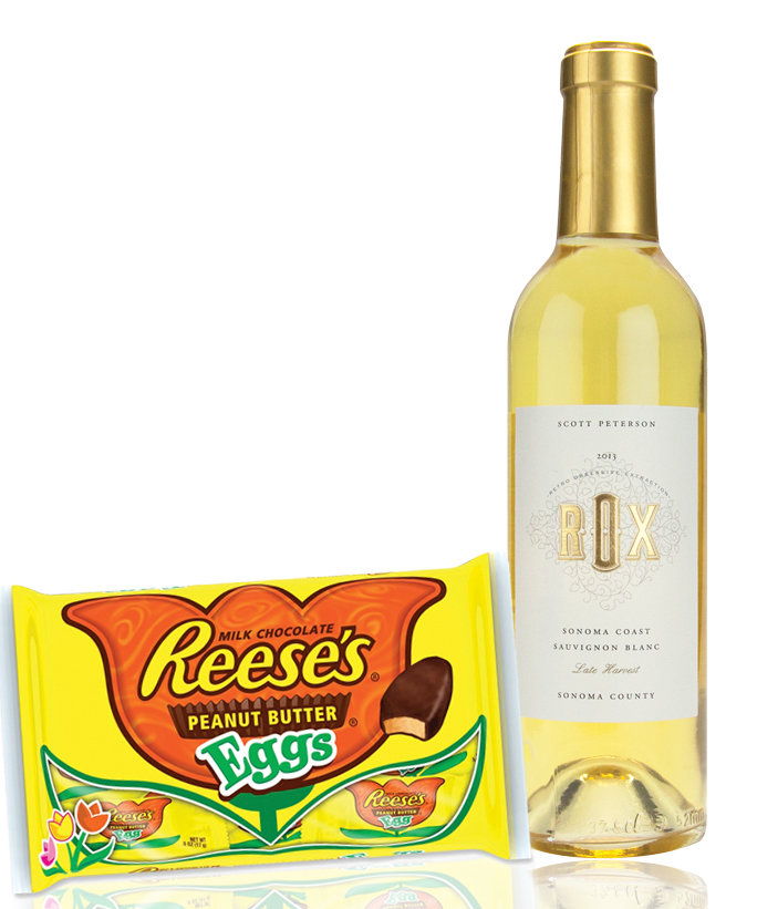 रीज़'s Peanut Butter Eggs with a Sherry-Style Wine