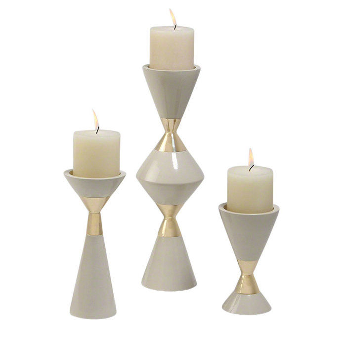 hourglass Pillar Candleholders 