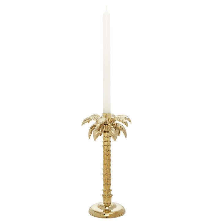 पाम TREE GOLD TAPER CANDLE HOLDER 