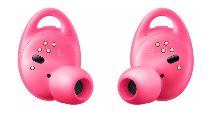 गरम pink earbuds