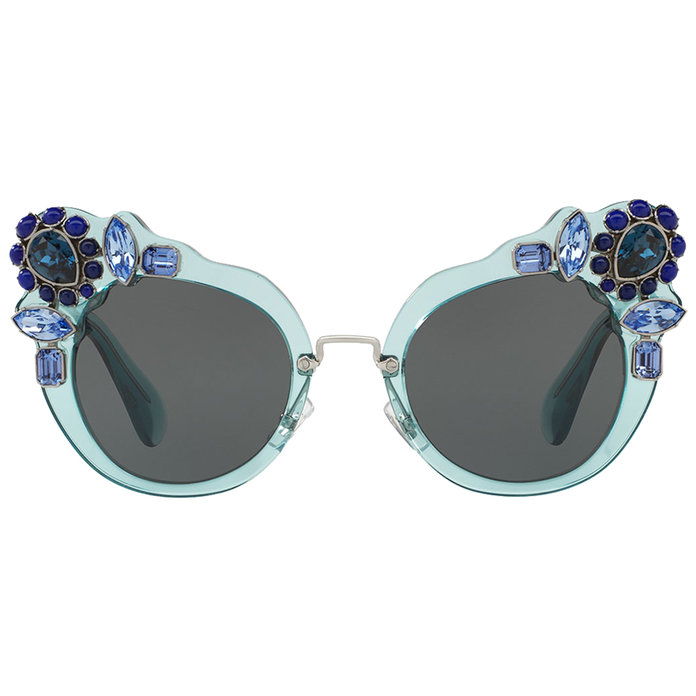 मिऊ Miu embellished cat-eye sunglasses 