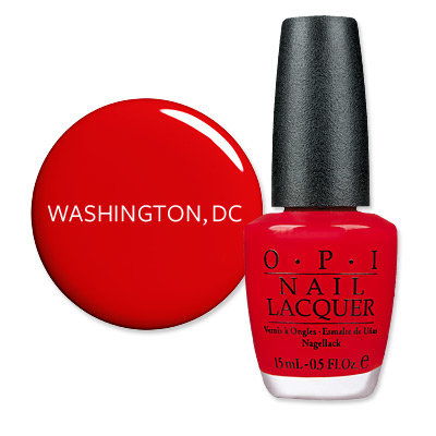 วอชิงตัน D.C. - America's Most Wanted Nail Colors - OPI Big Apple Red