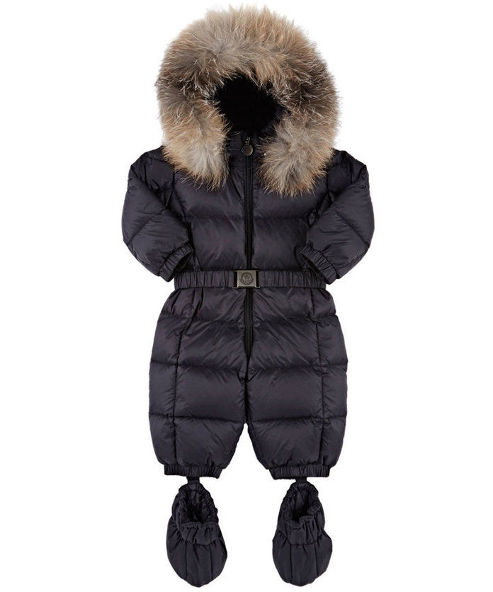 Moncler Fur-Trimmed Down-Quilted Snowsuit