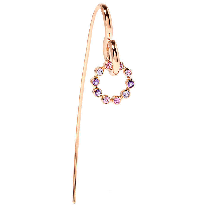 झूला 18-karat rose gold, sapphire and amethyst earring