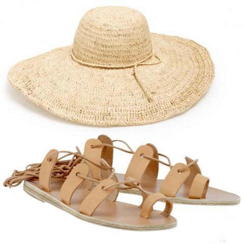 प्राचीन Greek Sandals and Nordstrom Hat