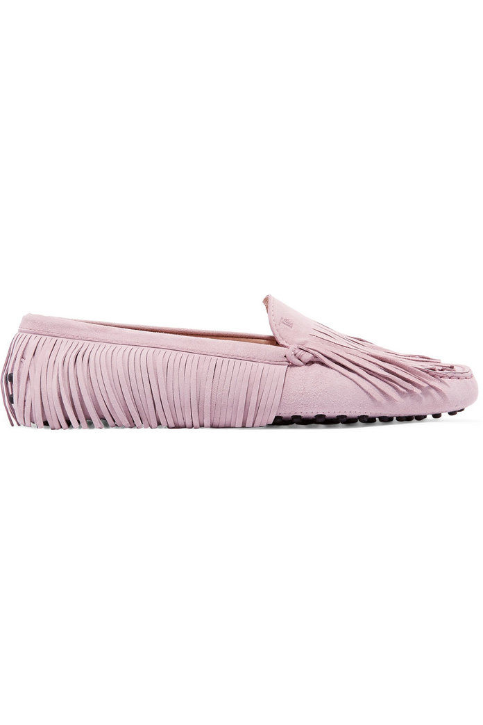 Gommino fringed suede loafers 