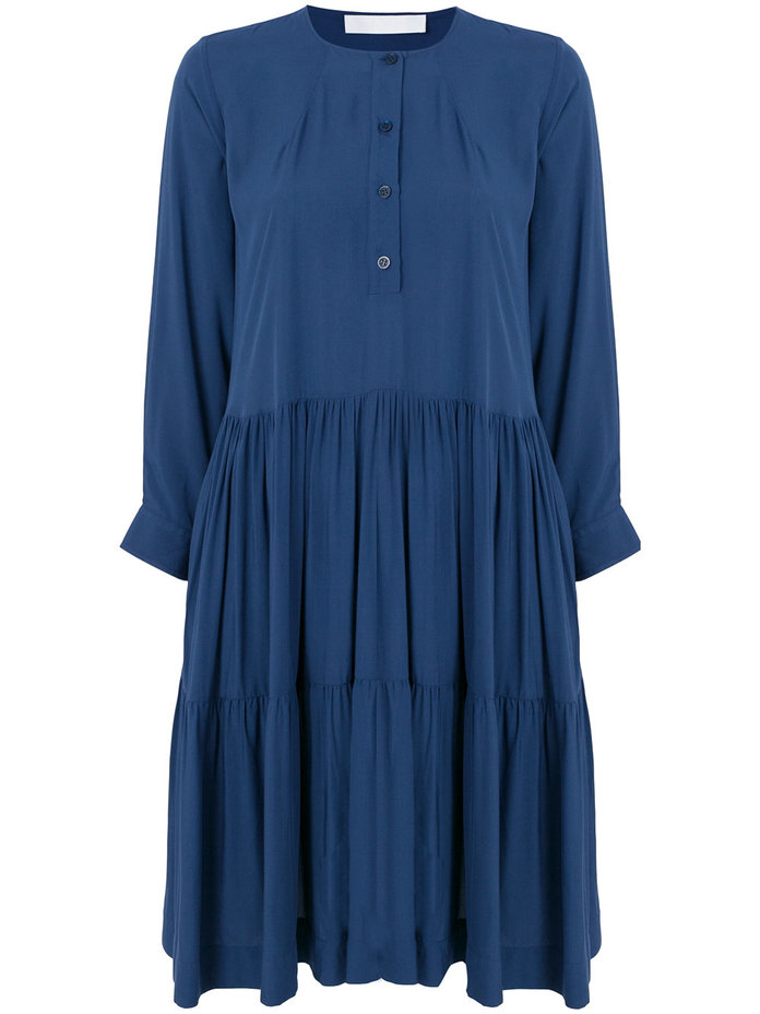 नीला smock dress