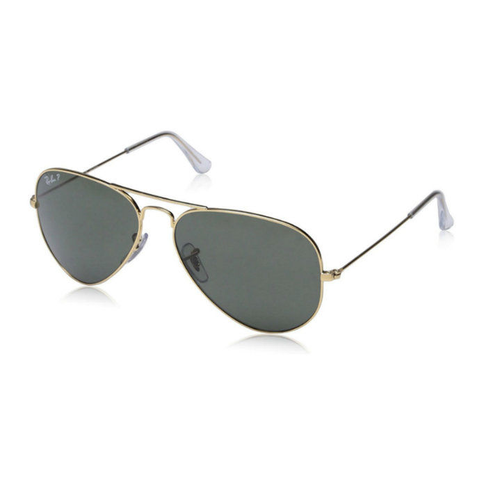 रे बेन 3025 Aviator Large Metal Non-Mirrored Polarized Sunglasses