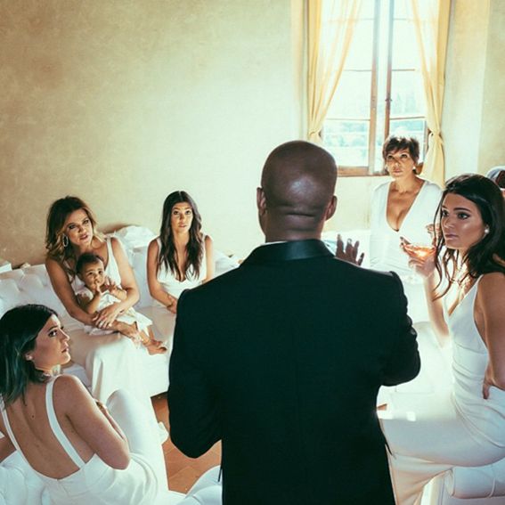 คิม Kardashian, Khloe Kardashian, Kanye West, wedding
