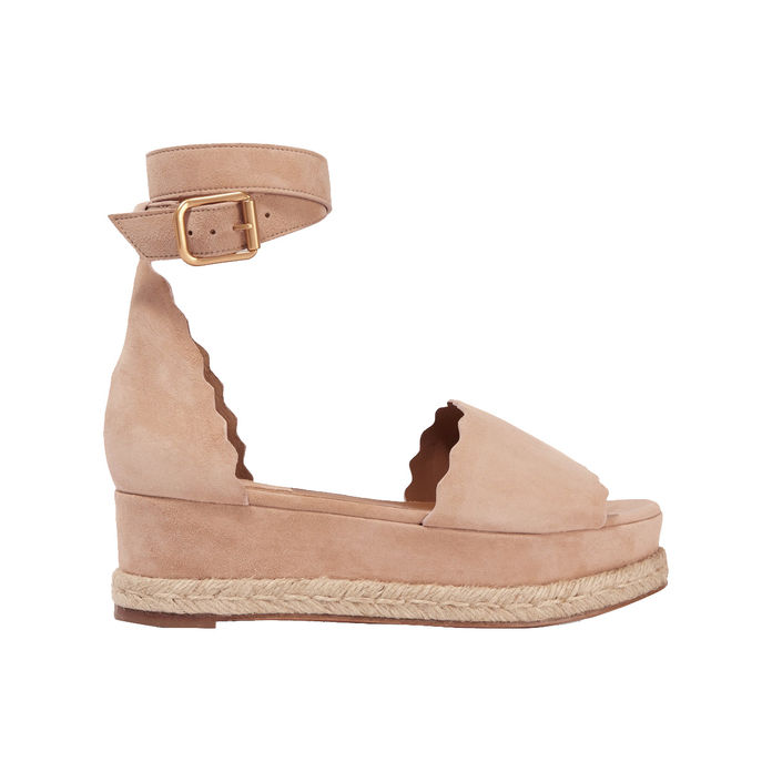 लॉरेन suede espadrille platform sandals 