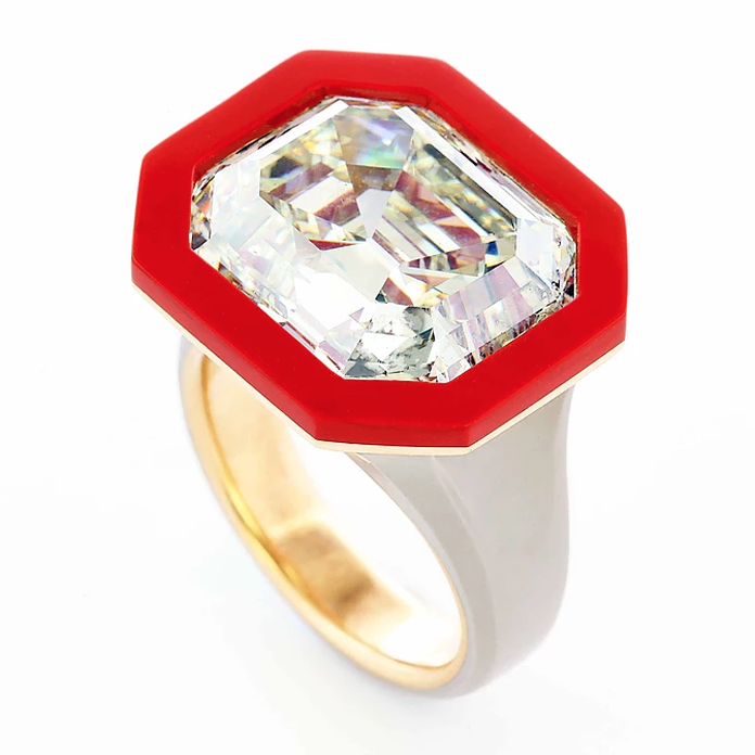 पन्ना Cut Diamond Ring 