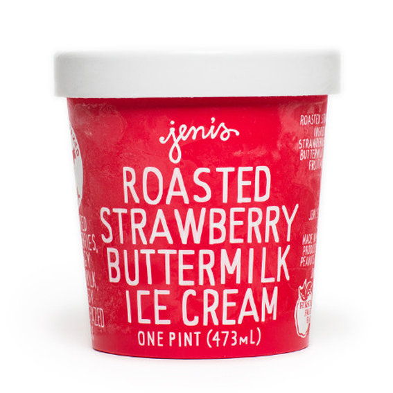भुना हुआ Strawberry Buttermilk Ice Cream