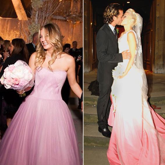 गैर traditional Celebrity Brides Gwen Stefani and Kaley Cuoco