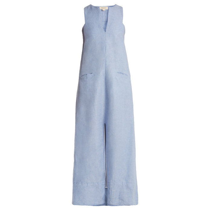 Alamod cotton and linen-blend maxi dress 
