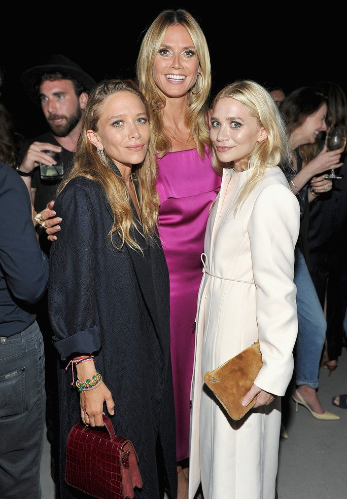 Mary-Kate Olsen, Heidi Klum, and Ashley Olsen