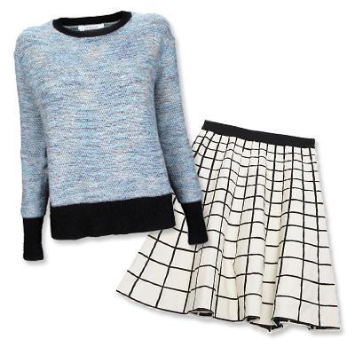 10 Crosby by Derek Lam sweater and Ohne Titel skirt