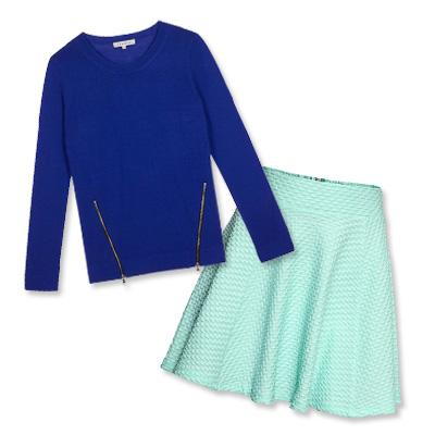 सैंड्रो sweater and H&M skirt