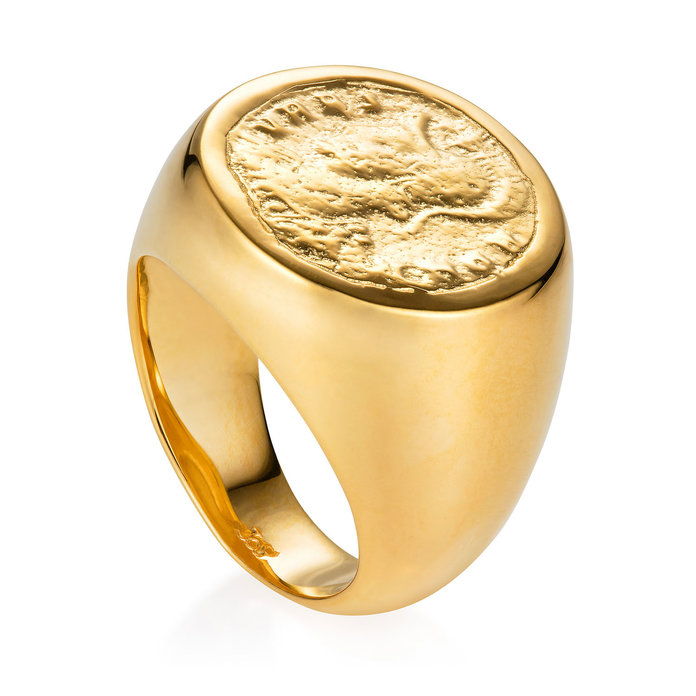 क्लासिक Coin Signet Ring 