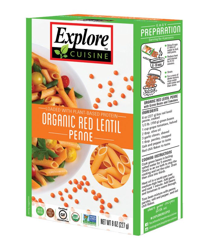 अन्वेषण Cuisine Organic Red Lentil Penne 
