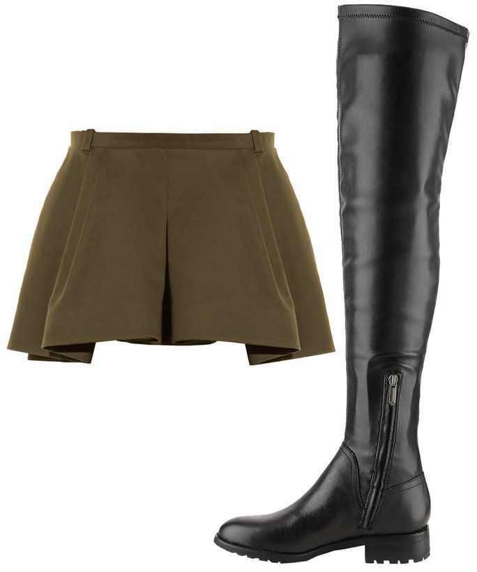 बलेनसिएज skirt & Sam Edelman boots 