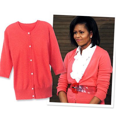 มิเชล Obama's Office Style - J. Crew - Nicole Farhi - Bold Cardigans