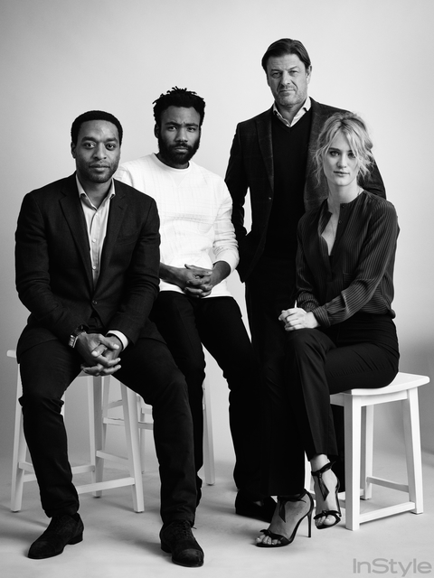 โดนัลด์ Glover, McKenzie Davis, Sean Bean, Chiwitel, the Martian, TIFF, portrait Studio, 2015, Toronto International Film Festival