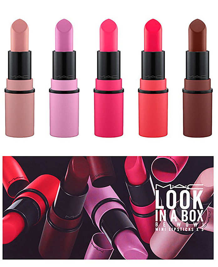 मैक Be Wow! Look in a Box Lipstick Set 
