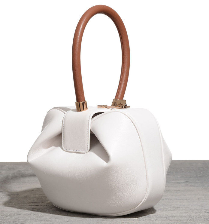 नीना bag in Ivory and Cognac, $1,995; at Bergdorf Goodman and Net-a-porter.com. 