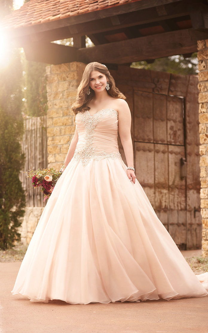 गुलाबी Princess Wedding Dress 