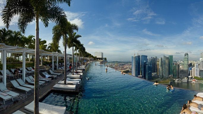 अधिकांश Epic Pools In The World 1 Infinity pool in Singapore at Marina Bay Sands resort