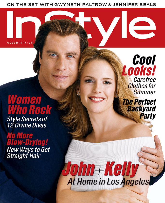 जुलाई 2001 Cover Stars John Travolta and Kelly Preston 