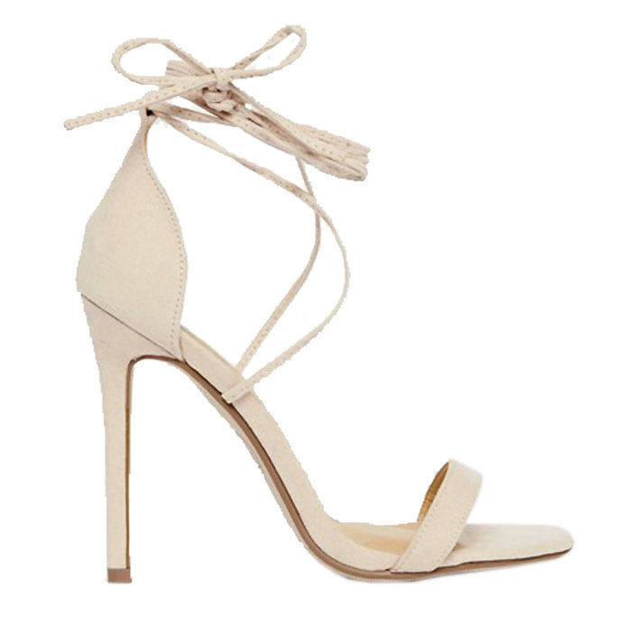 Missguided Lace Up Barely There Sandal