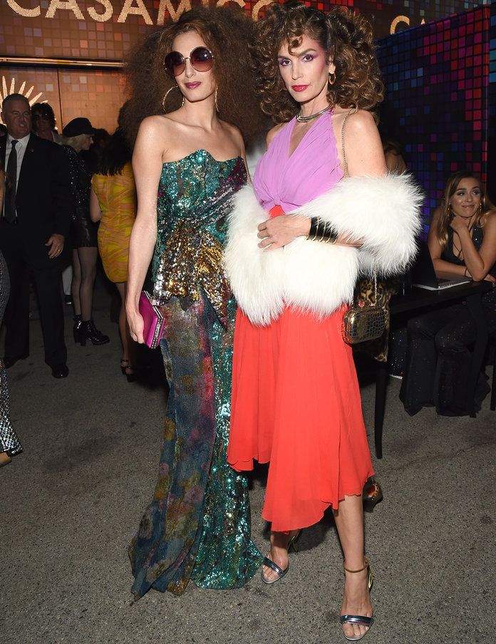 Amal Clooney and Cindy Crawford as disco divas