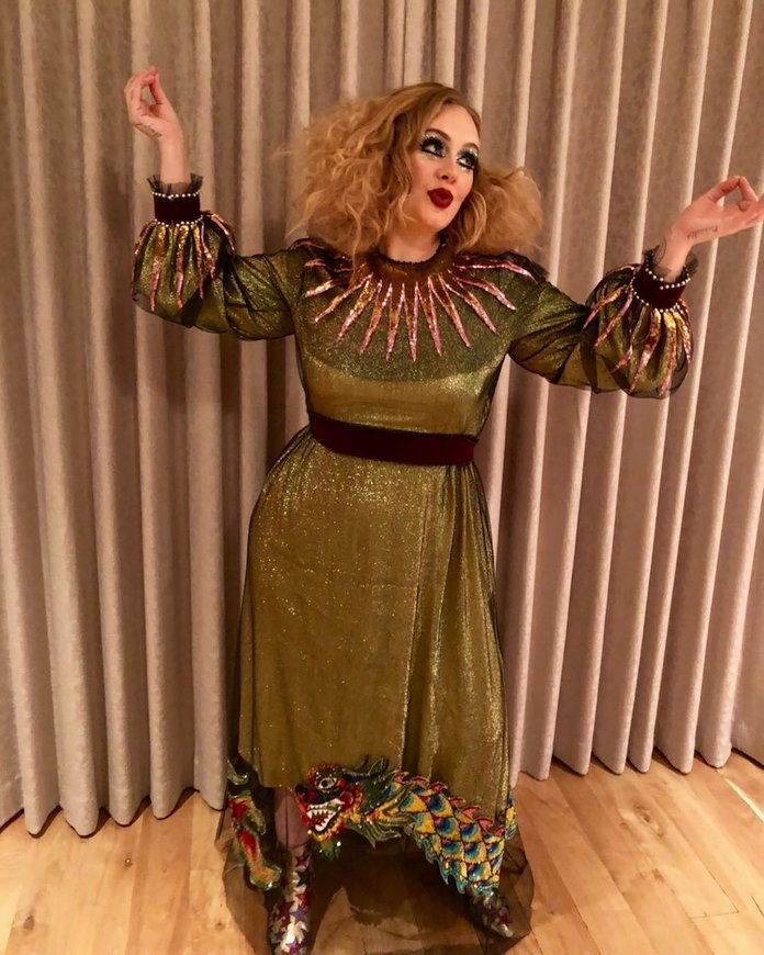 Adele as a glamorous jester