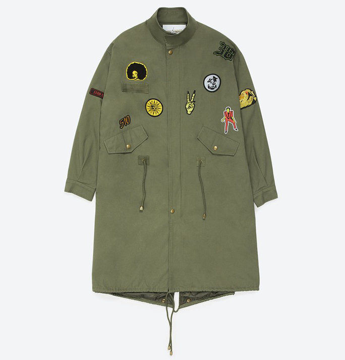 patched Military Anorak 