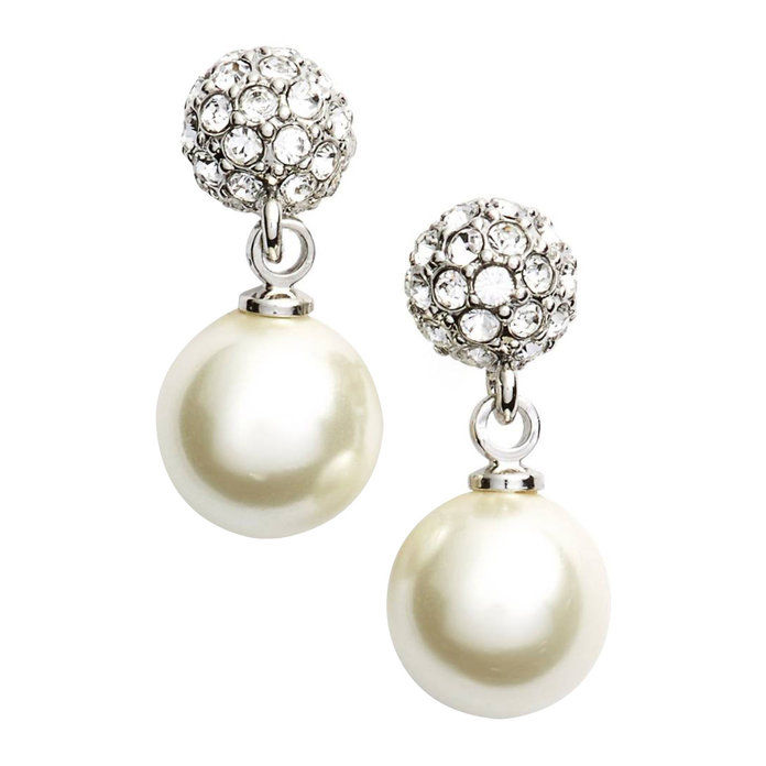 आग का गोला Imitation Pearl Drop Earrings 