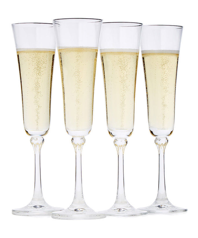 स्थिर Sparkling Champagne Flutes, set of 4 