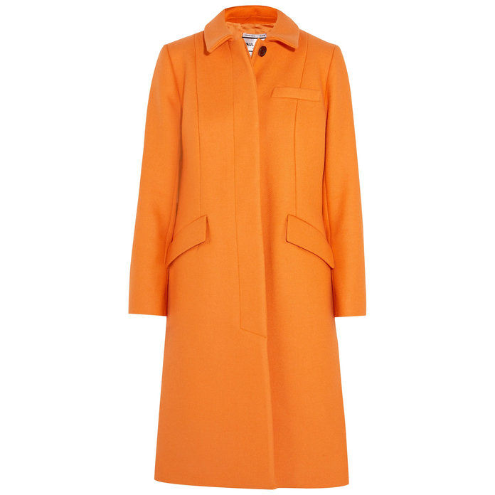 नारंगी Wool Coat 