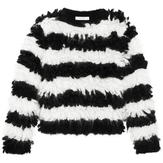 แม็กซ์ Mara Striped Mohair-Blend Sweater