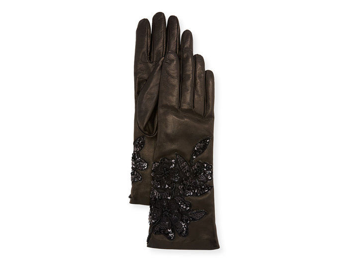 เลื่อม Leather gloves 