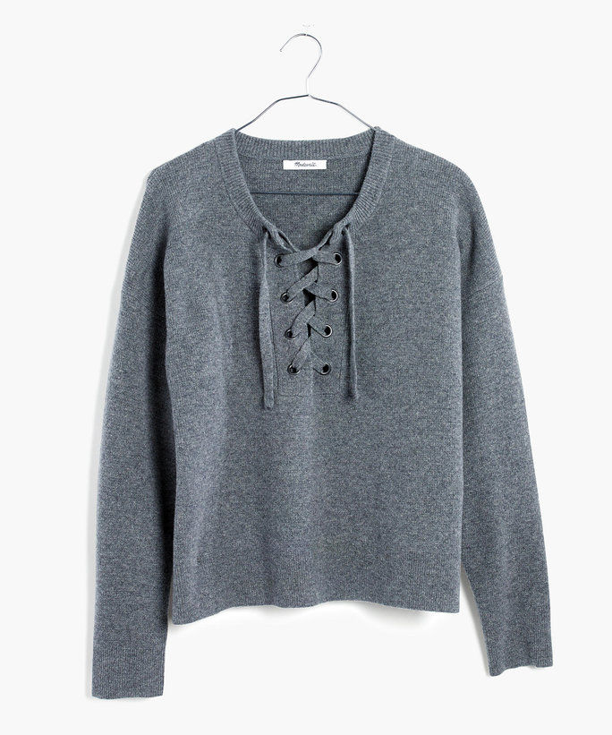 लेस बांध लो Pullover Sweater 