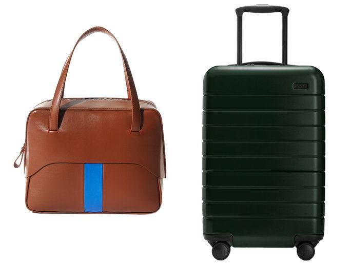 ए Leather Holdall + A Chargeable Suitcase