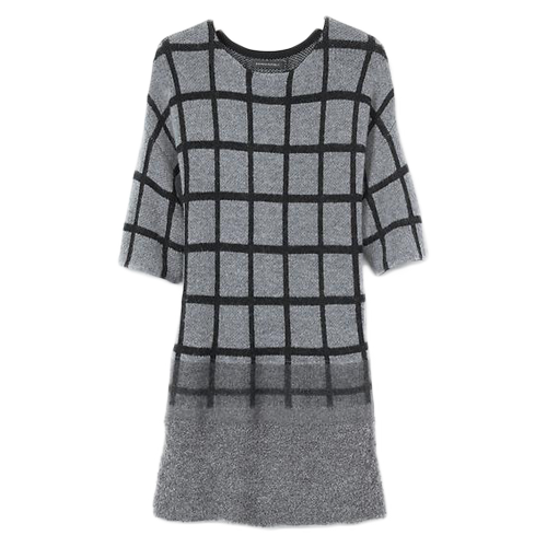 केला Republic plaid sweater dress